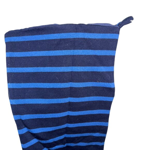 Serena & Lily Navy & light Blue Jersey stripe French Breton Nautical Christmas - Picture 2 of 4